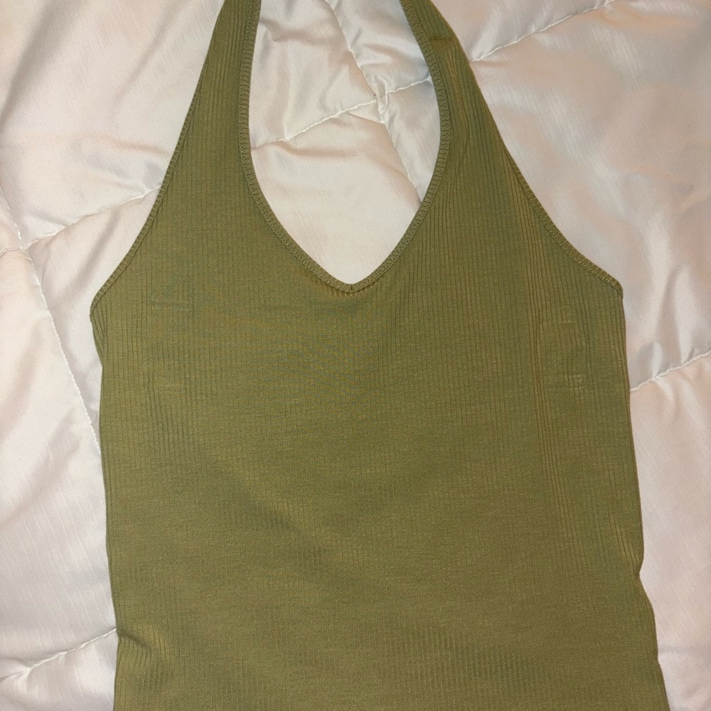 American Eagle Outfitters Green Sleeveless Tank Top